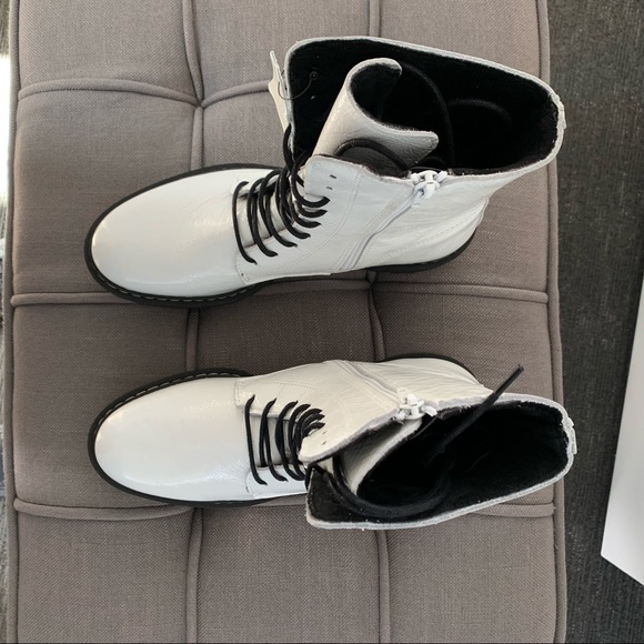 White Italian Leather Ankle Boots size 39 - Picture 11 of 11